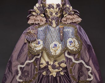 Robe à la française reconstitution de costumes du XVIIIe siècle