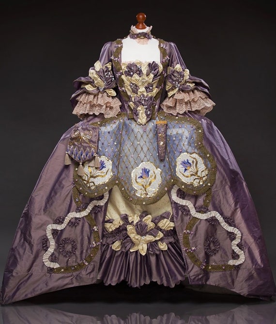 Robe A La Francaise 18th Century Costume Reenactment Etsy