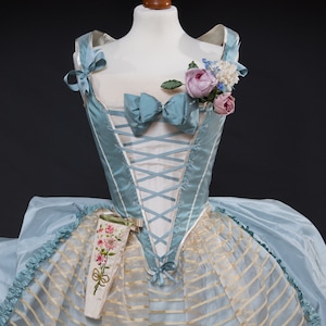 Pastoral dress a la paysanne ballerina 18th century costume reenactment