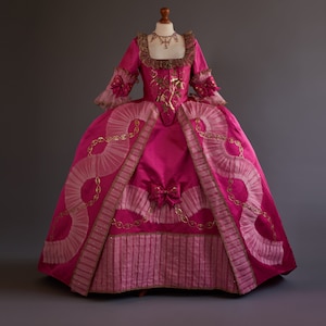 robe a la française rococo dres ball gown costume fancy 18th Century