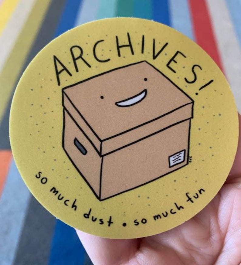 RESEARCH PACK: three stickers Archives, I Love History, and I Love Footnotes cute vinyl stickers image 3