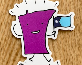 Minnesota Flag cute vinyl sticker
