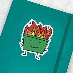 Dumpster Fire vinyl sticker image 3