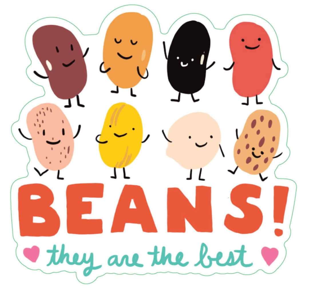Rarest Sticker Bean Cute Cartoon Beans Vinyl Sticker - Etsy