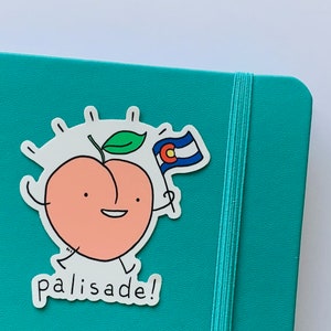 Palisade peach cute vinyl sticker image 2