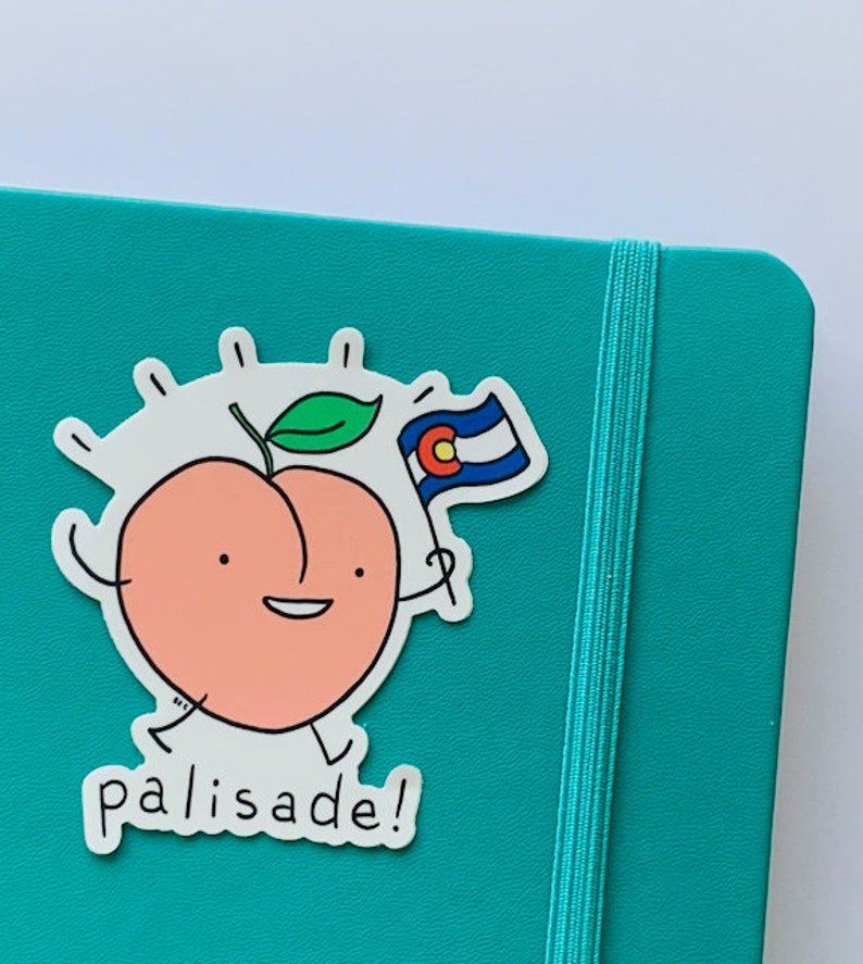 Palisade peach cute vinyl sticker image 2