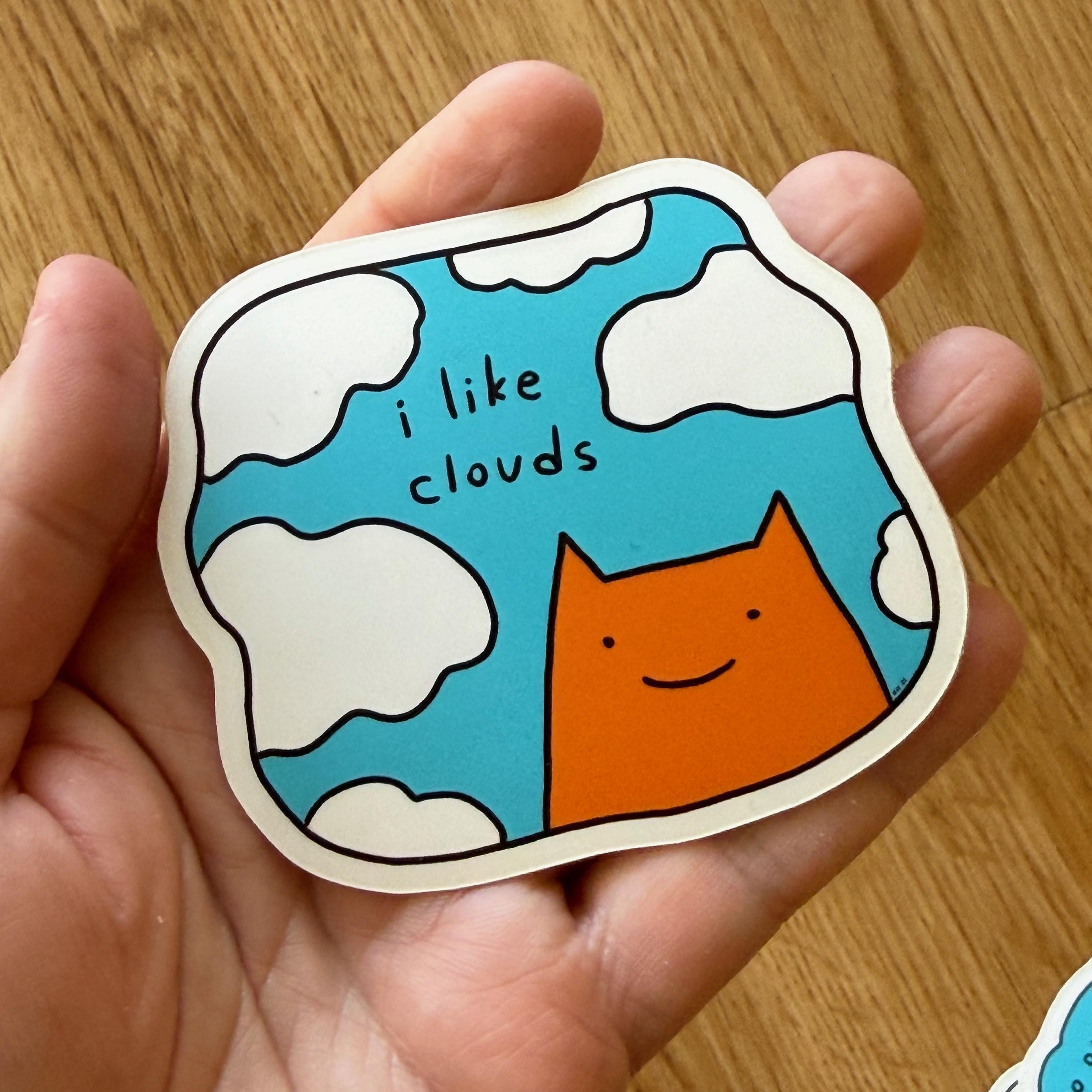 I Like Clouds Dreamy Waterproof Vinyl Sticker - Etsy