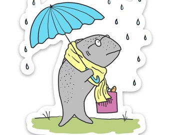 Rainy Day Fish sticker