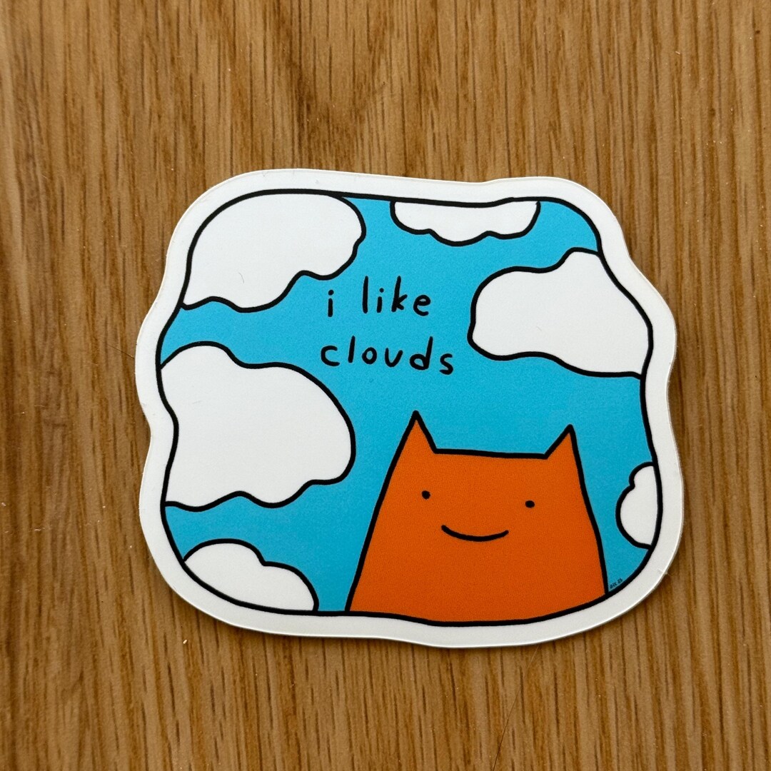 I Like Clouds Dreamy Waterproof Vinyl Sticker - Etsy