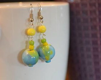 1st pair of Lorraine's Earrings in the Summer Series