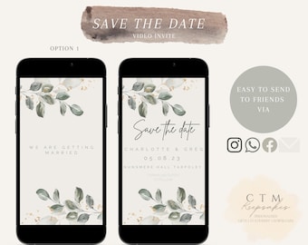 VIDEO DIGITAL INVITATION | Save The Date | Engagement | Save The Date Invite| Phone Invite | Animated | Personalised | Announcement