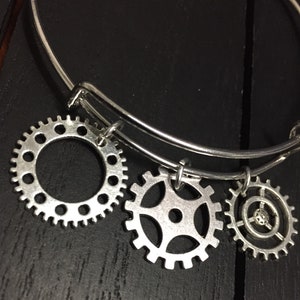 Stainless Steam Punk Charm Bracelet US SHIPPER, Ships Quickly!