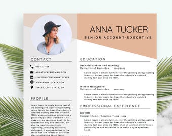 Modern Resume Template / CV Template | Professional and Creative Resume | Word Resume | Instant Download | Docx