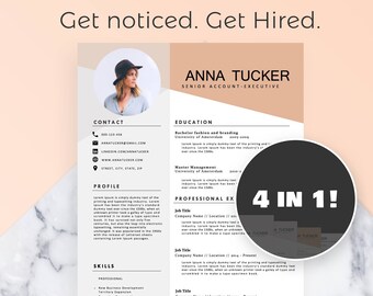 Cv Template Etsy
