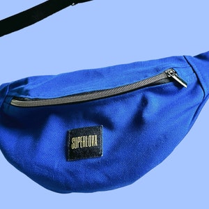 Sac Banane - La Bricolo - Bleu de travail véritable/ SUPERLOVA / Créations Enfants & Adultes