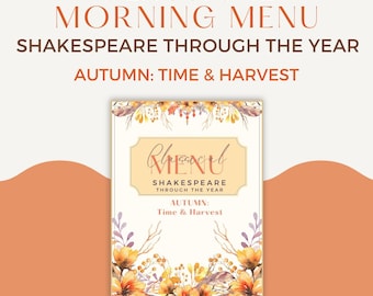 Shakespeare Morning Time | Autumn Poetry & Picture Study | Classical Homeschool Morning Menu | Charlotte Mason