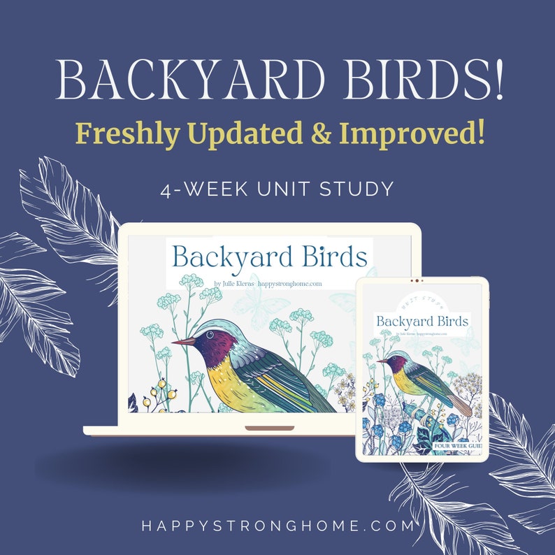 Backyard Birds 4-week Unit Study DIGITAL Printable image 1