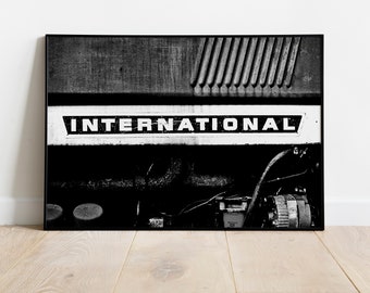 International Harvester Tractor Black and White  Large Wall Photo|Photography|Wall Art|Photo Print|Rustic|Wall Decor|Farmhouse Decor