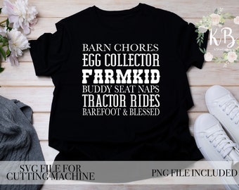FARMKID svg, Farmer Wife Life svg, svg cut file, svg for shirt, Farm shirt Svg, Farm Svg,