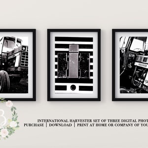 International Harvester Set of 3 Tractor Pictures |PRINTABLE|Print at Home|Farmhouse|Rustic|Tractor|Printable Farmhouse Decor|Digital Photo
