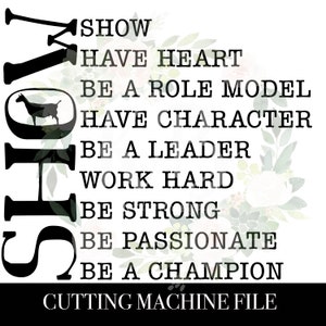 Dairy Goat Show, Pig Showmanship, SVG, Digital Cut File, PNG, For Cutting Machine, SVG for Shirt