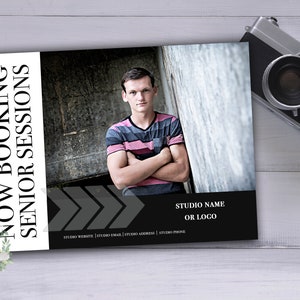 Senior Photography Session Marketing Template | Photoshop Template || PSD | INSTANT DOWNLOAD || Now Booking |