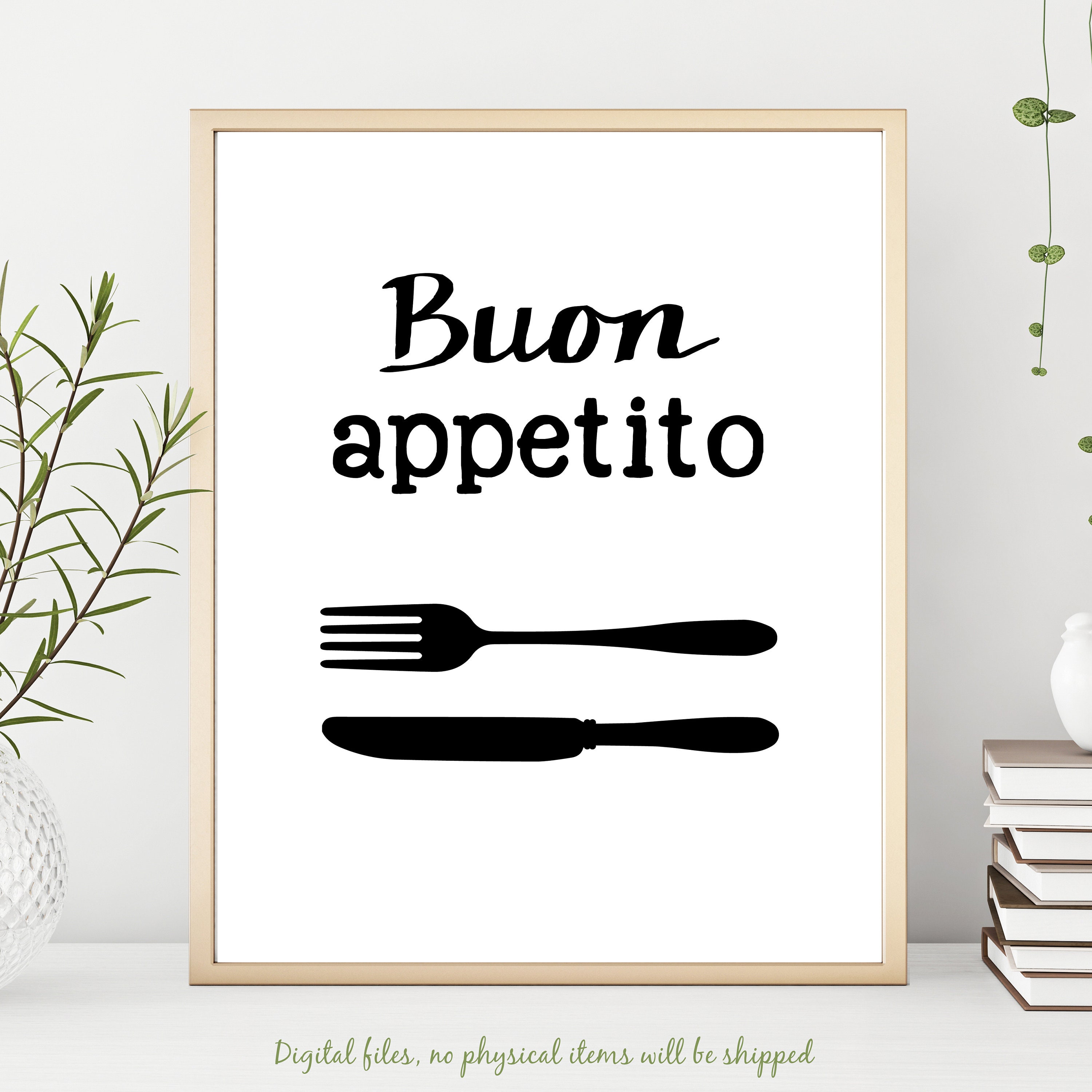 Buon Appetito Wall Art Buon Appetito Poster Bar Digital Wall Etsy UK