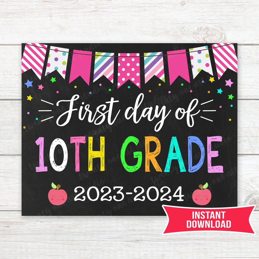 First Day of School Sign Girl First - Il 1080xN.5173806734 Hd1a