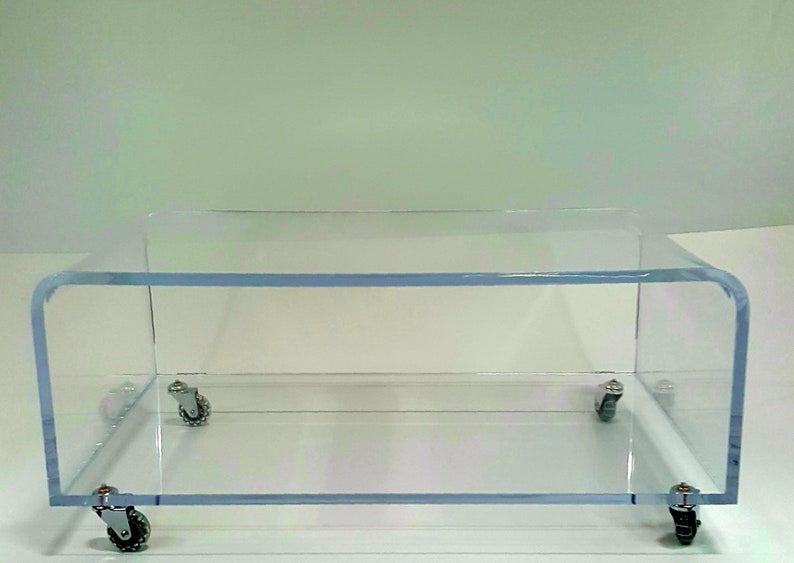 3/4 Thick Acrylic Lucite Coffee Table With Wheels. Etsy