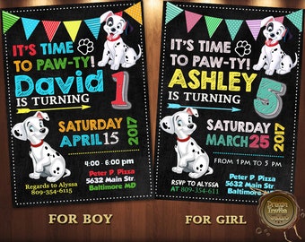 101 Dalmatian Invitations Etsy