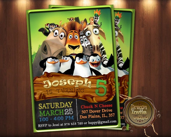 Your little one's first birthday is the perfect time to head to the zoo. 1St Birthday Madagascar Birthday Party . Madagascar Invitation Madagascar Birthday Party | Etsy