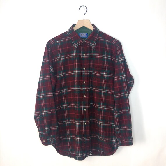 Vintage Pendleton Flannel Shirt 60s Button Up Auth