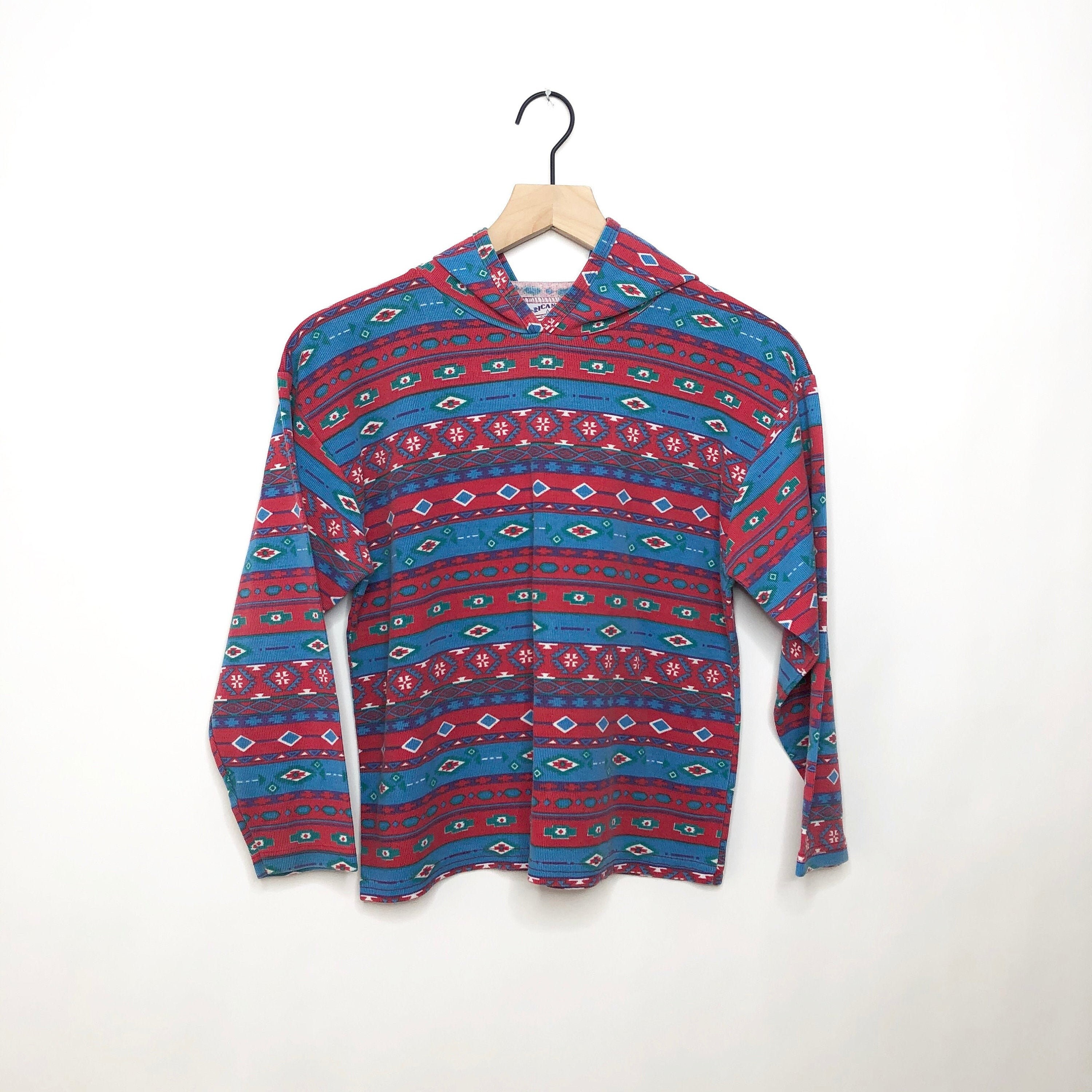 Striped Hoodie T-shirt 80s 90s - Etsy 