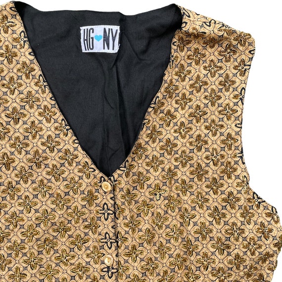 Vintage 90s HGNY Beaded Party Vest // Women's Siz… - image 2