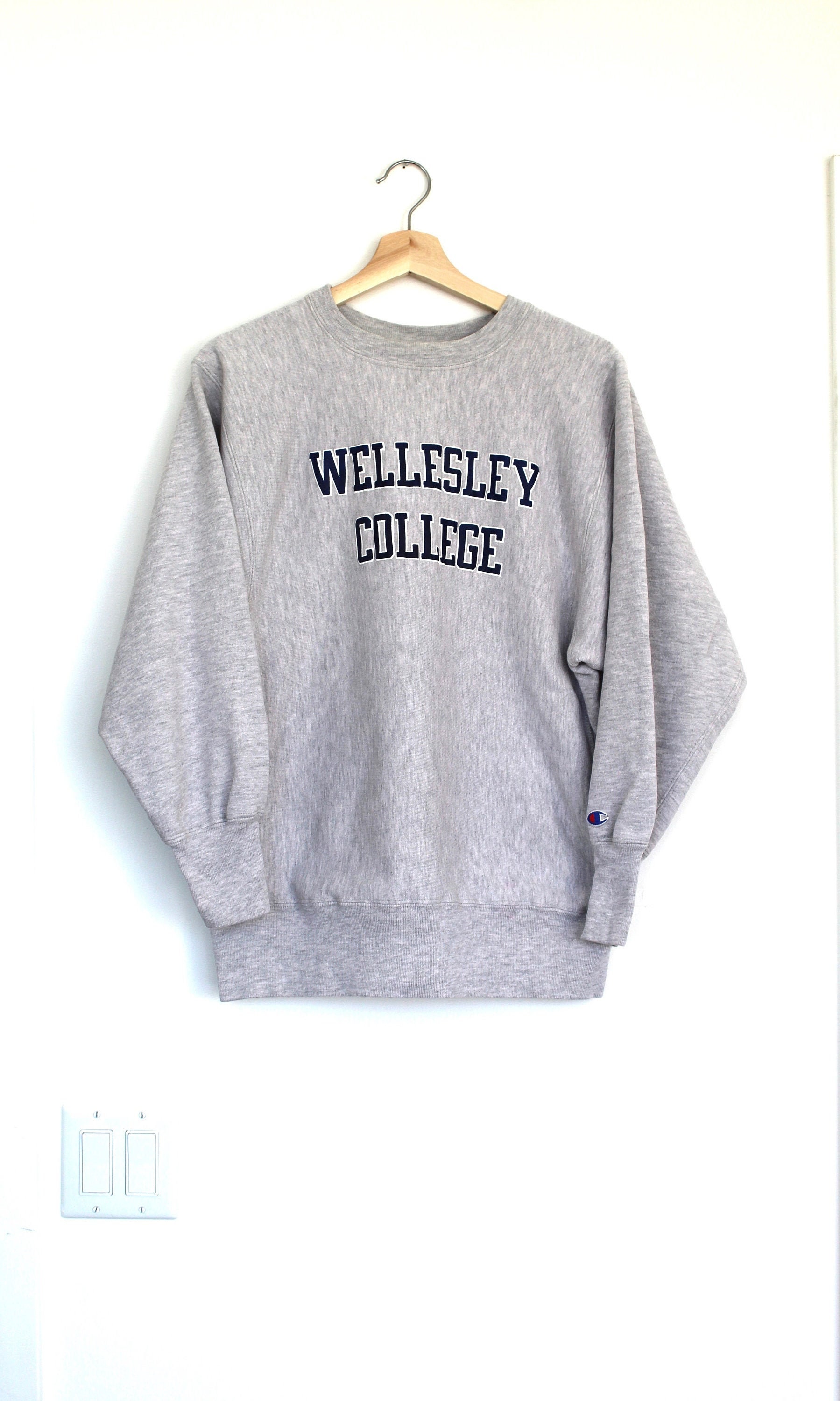 Champion Reverse Weave Sweatshirt Vintage Wellesley College - Etsy