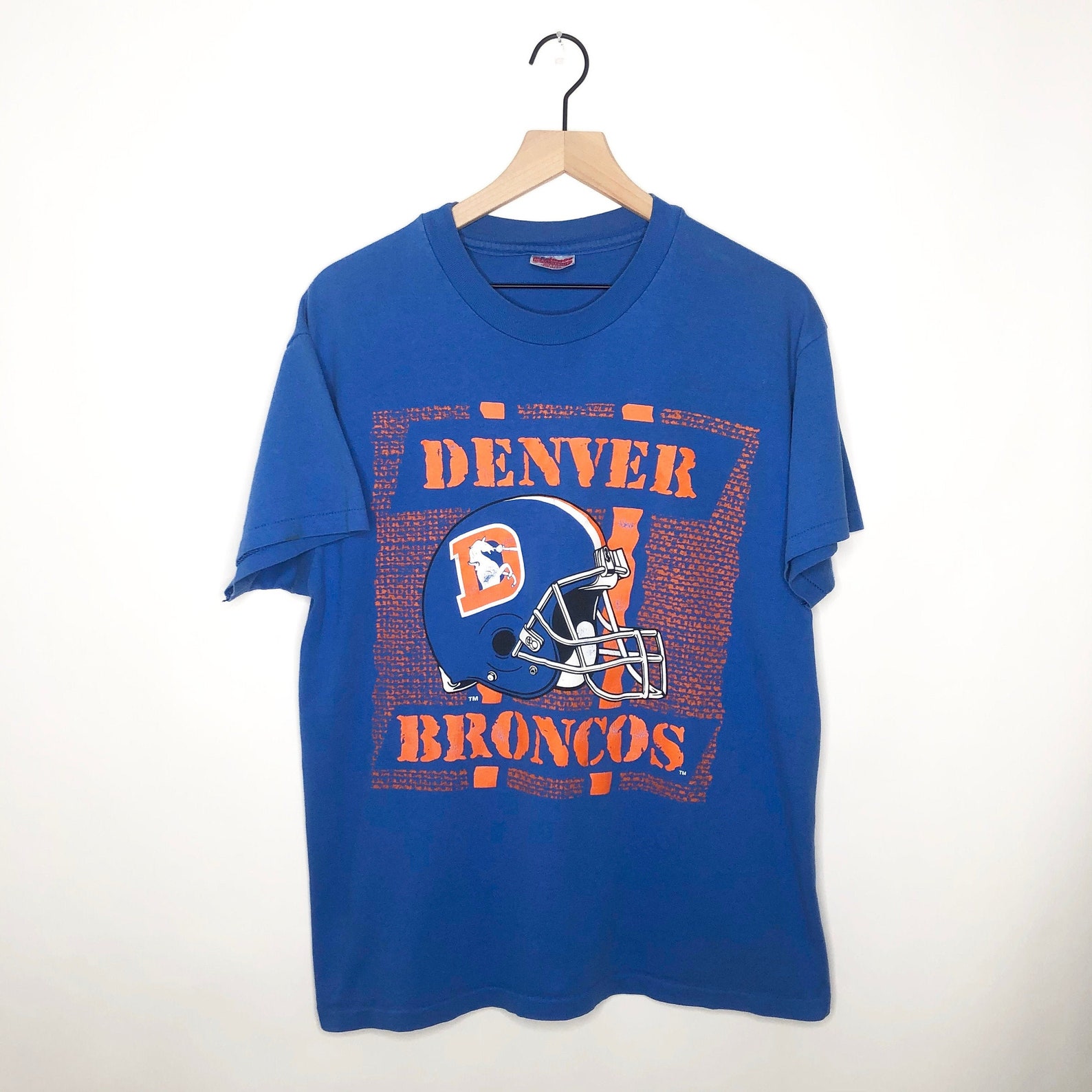 Vintage Denver Broncos T-Shirt 90s NFL Football Hanes Size | Etsy