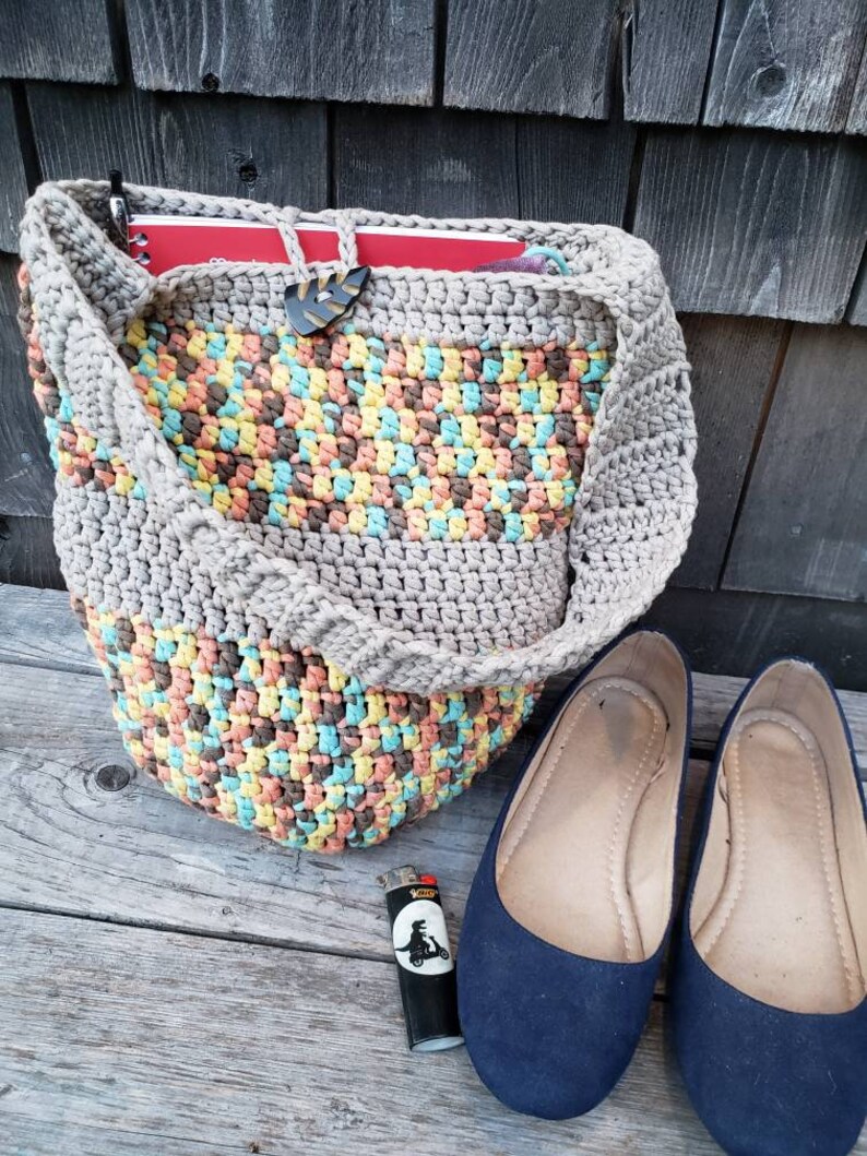 Crochet Market Bag Crochet Beach Bag Colorful Market Bag Reusable Grocery Bag Crochet Grocery Bag Crochet Handbag