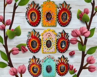Day of the Dead Nicho Tin Magnets| Imán Día de Los muertos