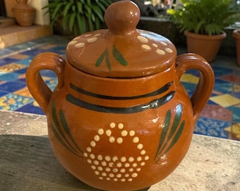 Traditional Clay Sugar Bowl - Azucarera de Barro| Spice Holder
