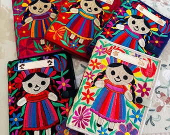 Embroidered Lele Doll  Notebook with reusable cover