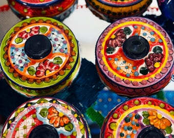 Talavera ceramic butterfly jewelry box