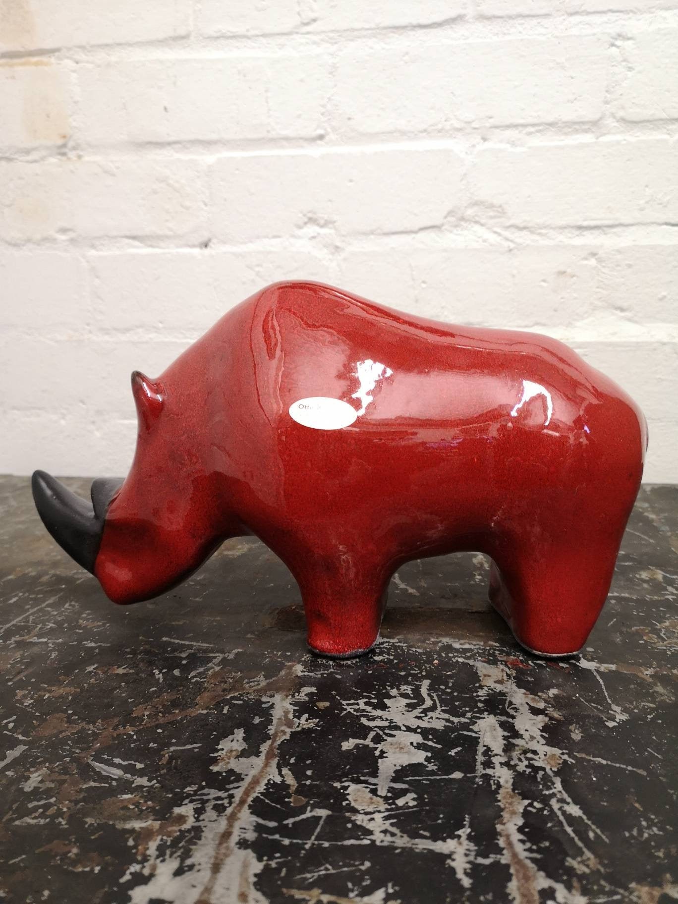 Figurines Art & Collectibles Exclusive Otto Keramik Ceramic Rhino Figurines Art & Collectibles Exclusive Otto Keramik Ceramic Rhino