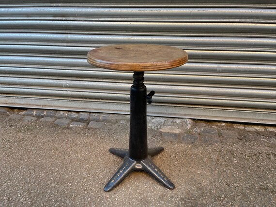 1920s Industrial Factory Work Stool By SINGER