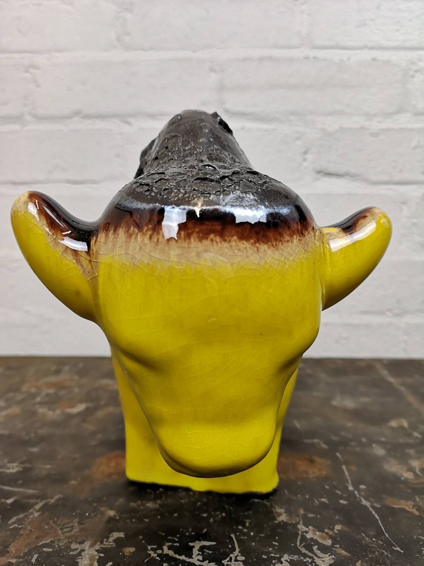 Otto Keramik Ceramic Bull West German Pottery Fat Lava