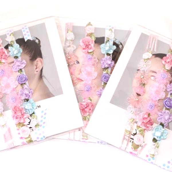 BUNFUN™ Flower Wreath Garland for your Ballet Bun - "Pointe Shoes & Pastels"  Set of Three BunFun™