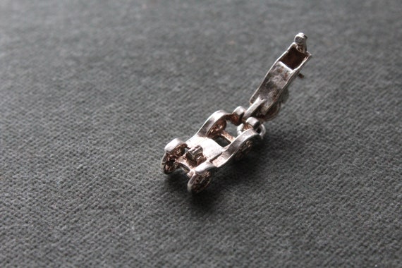 Vintage silver open-top car charm ~ for a charm b… - image 6