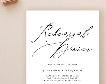 rehearsal dinner invitation template etsy