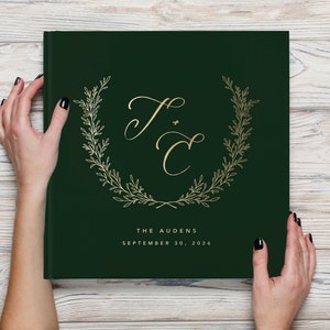 Wedding Guest Book. Gold Foil Guestbook. Wedding Guestbook. Real Gold Foil Guest Book. Luxury Guest Book. Wedding Gift Idea. Sign In. KP6C image 1