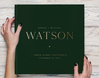 Forest Green Wedding Guestbook. Custom Wedding Guest Book. Polaroid Guest Book. Personalized Guest Book Album Guestbook Idea. Winter - KP10D