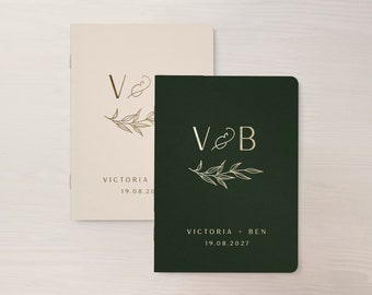 Wedding Vow Books Set of 2. Personalised Vow Books. Vow Booklets. Real Gold Foil Vow Books. Luxury Vow Books. His And Her Vow Books. KP8V